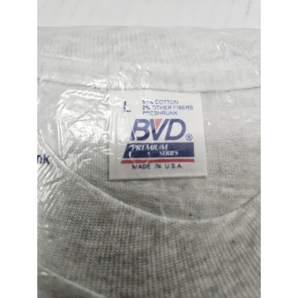 Vintage 1989 BVD Athletic Series White Sleeveless 100% Cotton Shirt - Picture 5 of 6